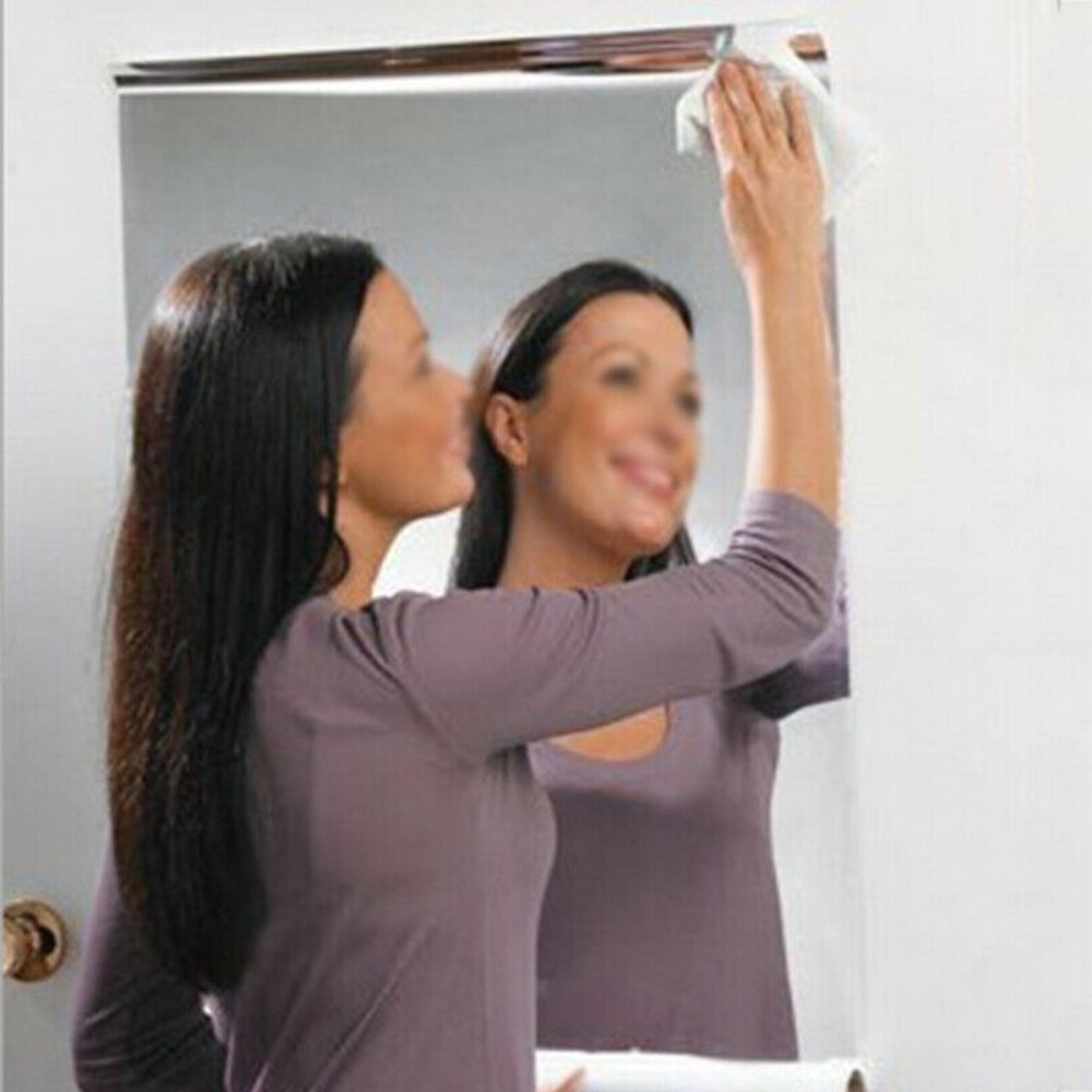 DIY Rectangle Mirror Wall Sticker for Bathroom Enhance Your Decor 100 200CM