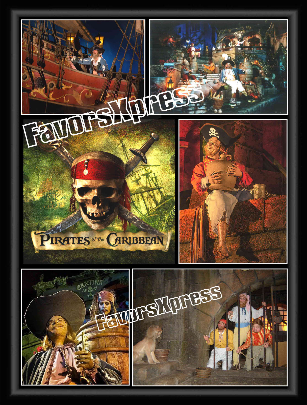 DISNEYWORLD PIRATE'S OF THE CARIBBEAN PHOTO MAGNET large 5.25 X 4 INCHES