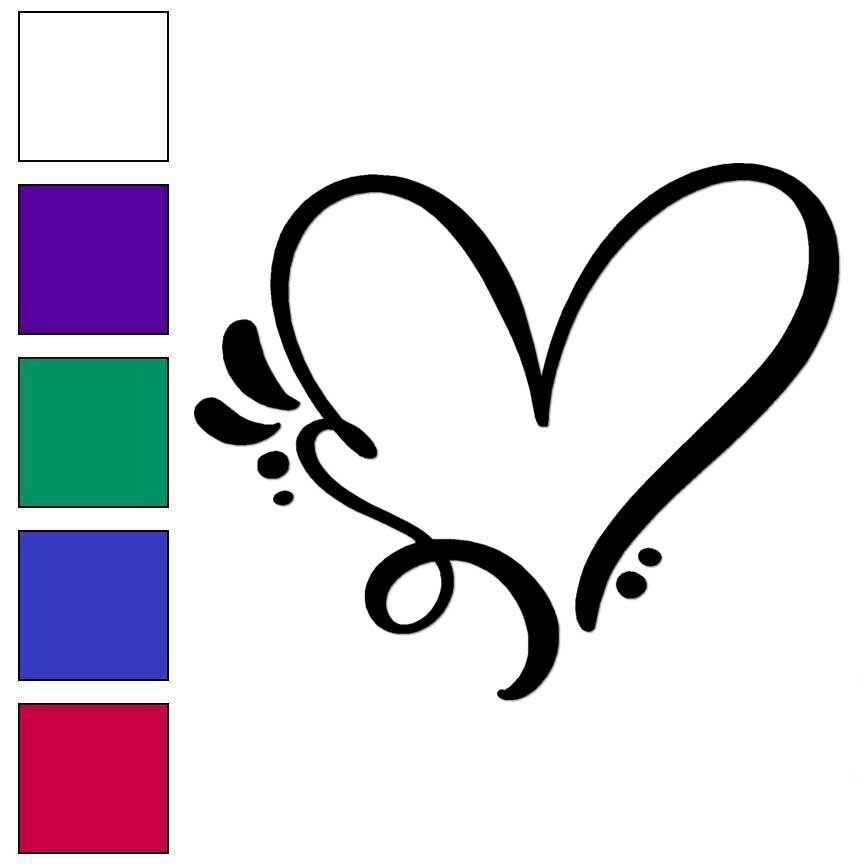 Heart Outline, Vinyl Decal Sticker, Multiple Colors & Sizes #6265