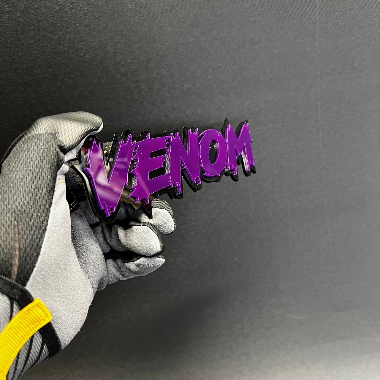 1x VENOMOUS Custom Text 3D Acrylic Car Emblem Badge Multicolor Fender Decal