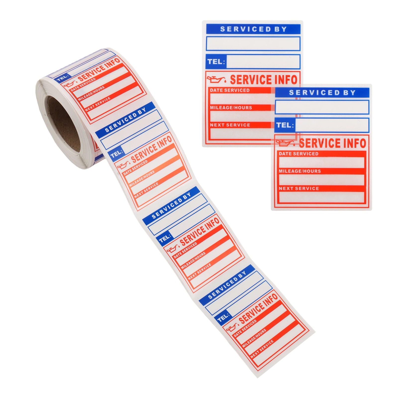Car Oil Change Stickers Next Service Due Reminder for Windshield 300 Pcs