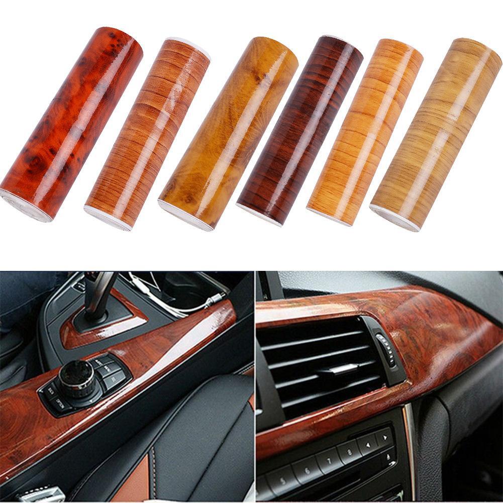 High Gloss Wood Grain Vinyl for Car Interior Furniture Countertop Wrap Sticker