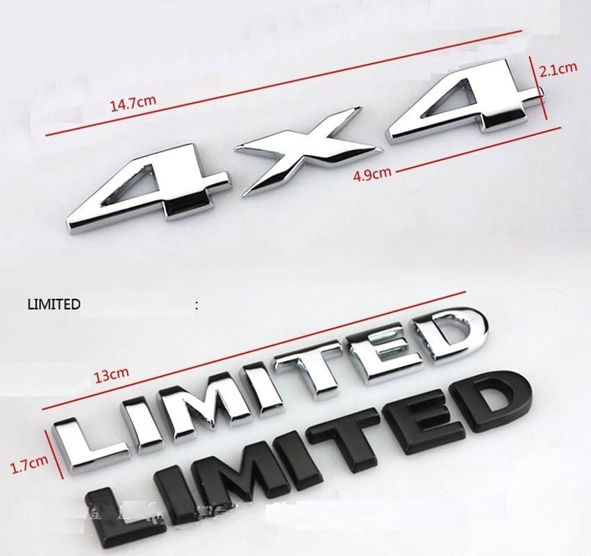 2-Pack 3D Car Emblem Stickers in Glossy Black – Universal Fit for Custom Style