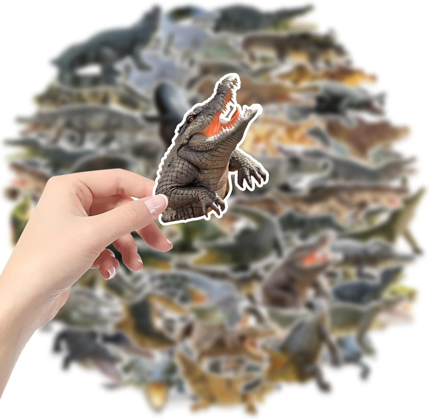 Alligator Stickers, 50PCS Realistic Animal Decor for Party Favors and School Pri