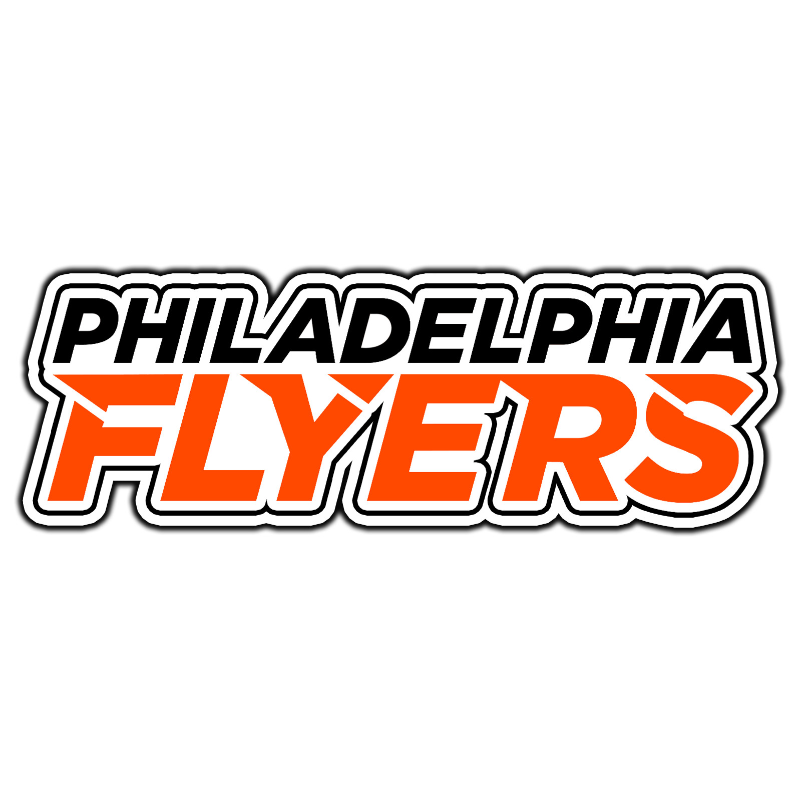 Philadelphia Flyers Script Logo #6 Hockey Sticker Waterproof Vinyl Decal Die-Cut