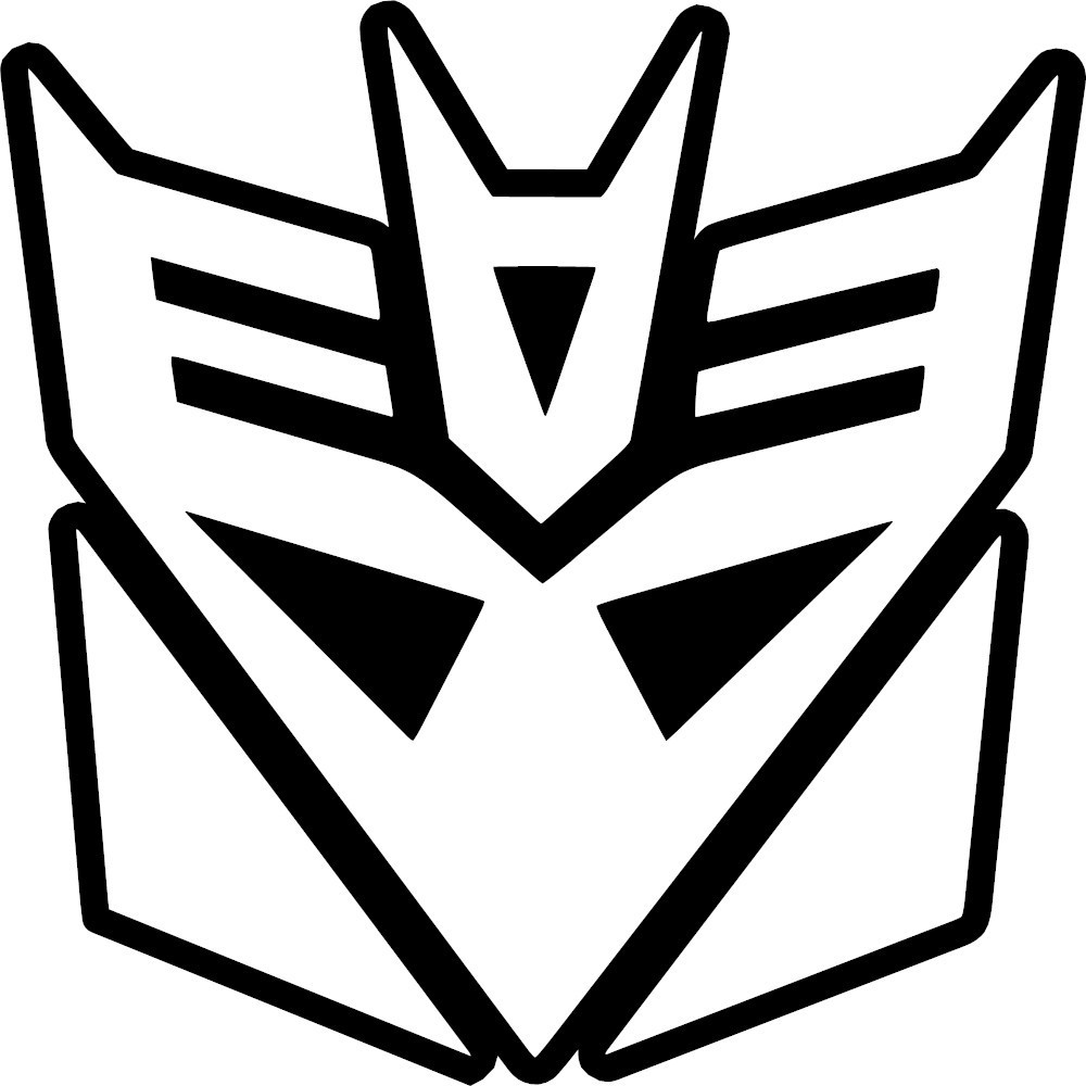 Outlined Transformers Decepticon Decal Vinyl Sticker laptop helmet window wall