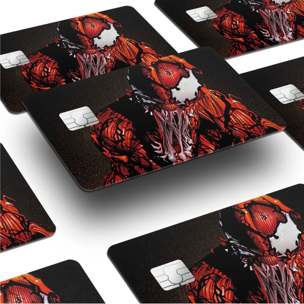 4 Pack Venom Credit Card Skin Symbiote Marvel Spider Decal Set Debit ATM Sticker