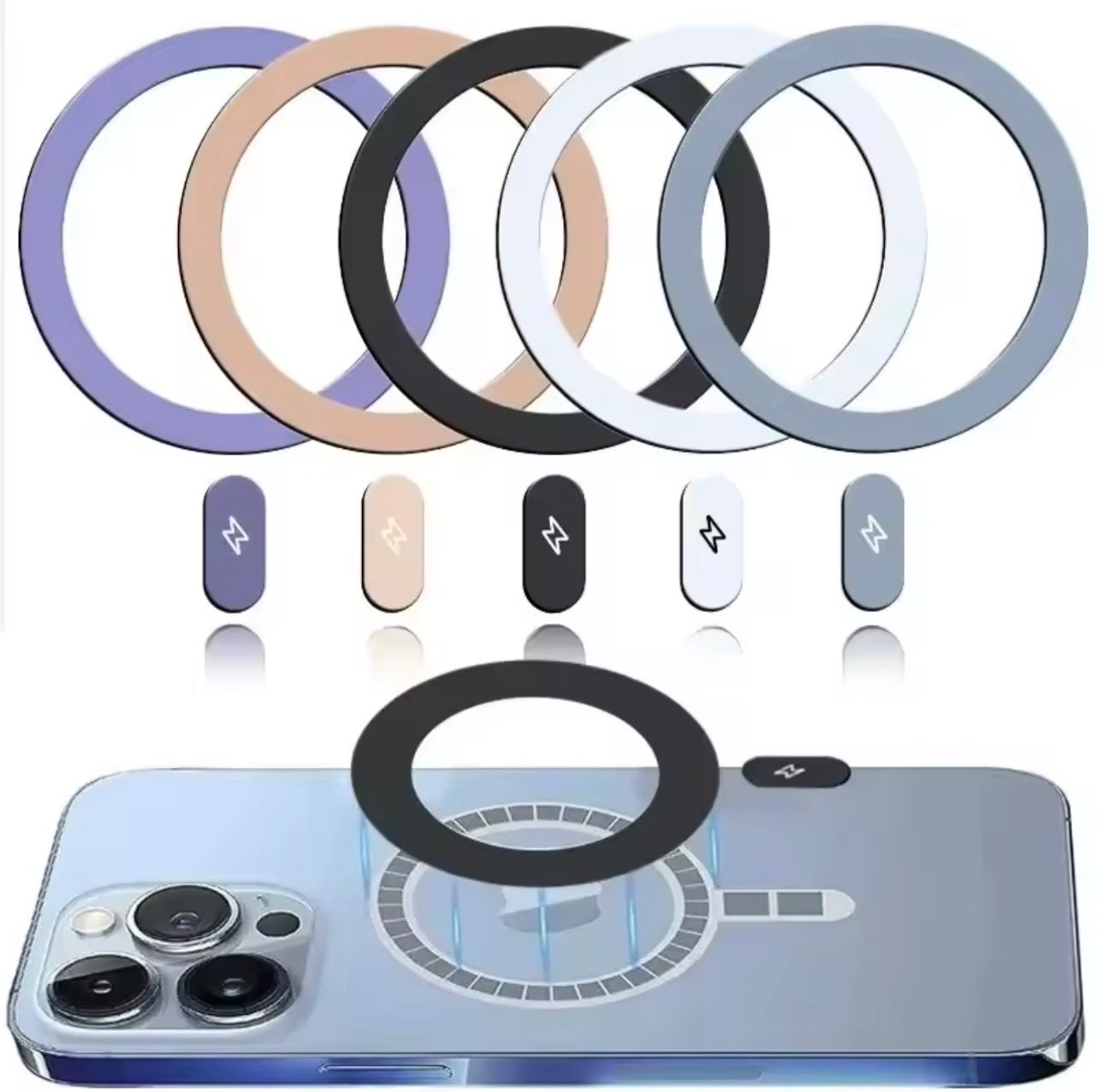 Metal Adhesive Sticker Rings for iPhone