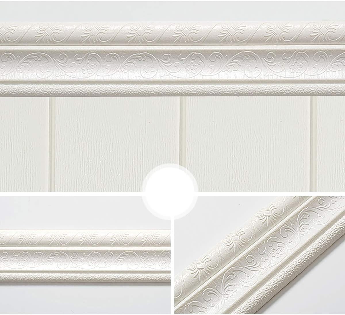 90.5” Self-Adhesive Foam Molding Trim – Elegant 3D Wall Decor for Home & Office