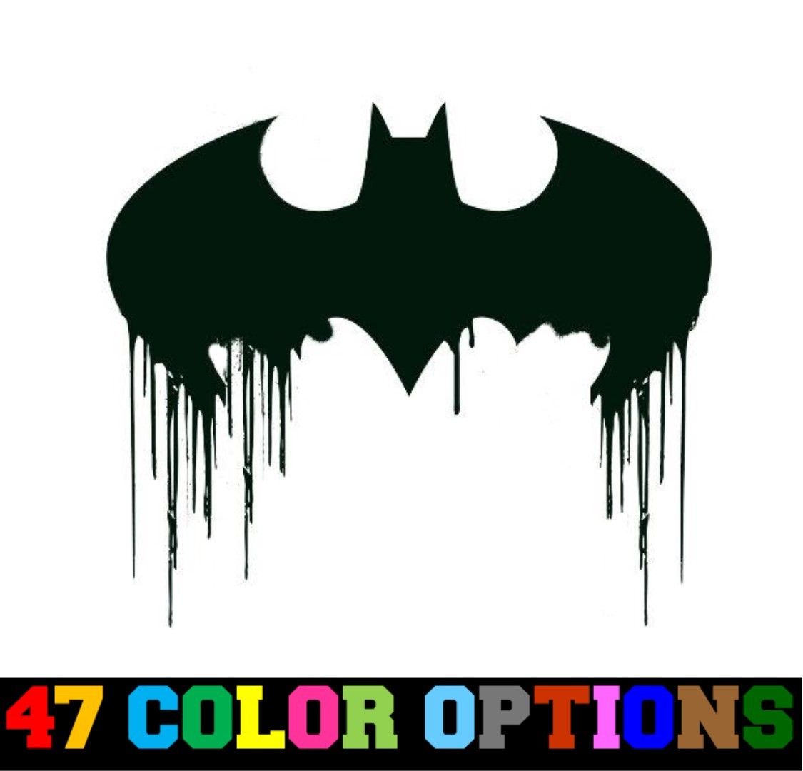 Vinyl Decal Truck Car Sticker Laptop – DC Comics Batman Bleeding Bat Symbol Logo