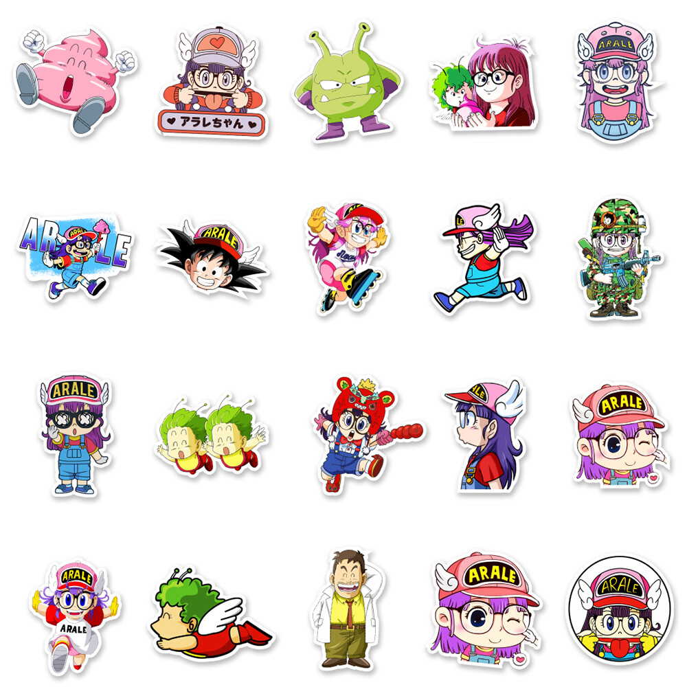 50 Pcs Stickers Dr Slump Arale Anime Skateboard Fridge Phone Car Laptop Vinyl