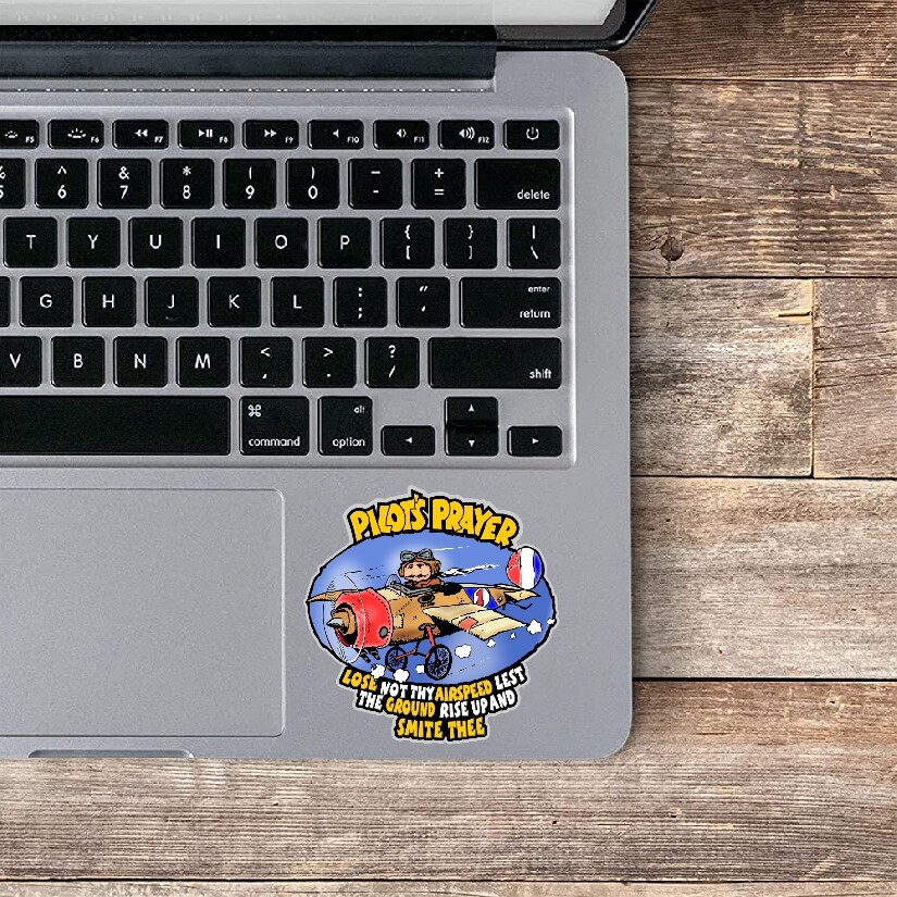 Pilot's Prayer Funny Retro Decal Pilot