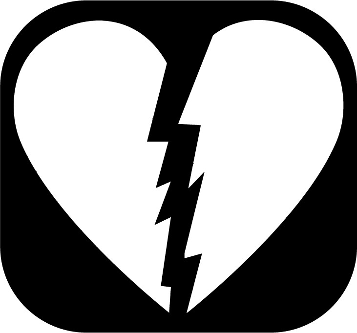 Broken Heart Love Multiple Colors Die Cut Vinyl Decal Made in USA