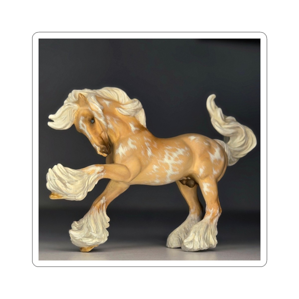 Breyer Custom Palomino Gypsy Vanner Horse Kiss-Cut Stickers | Shire Pony Sticker