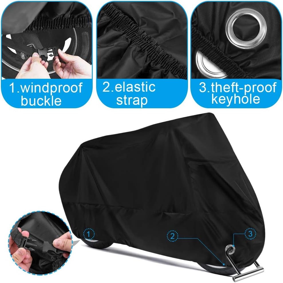 Motorcycle Scooter Cover Waterproof Outdoor – Tear-Proof Large 250cc 150cc 50cc