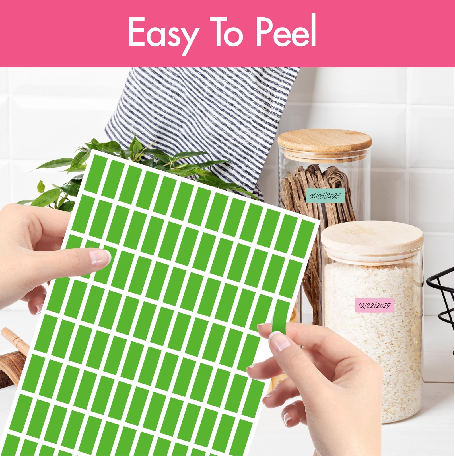 3328 Color Coding Labels, 16 Colors Blank Stickers Mini Rectangular Labels 1R