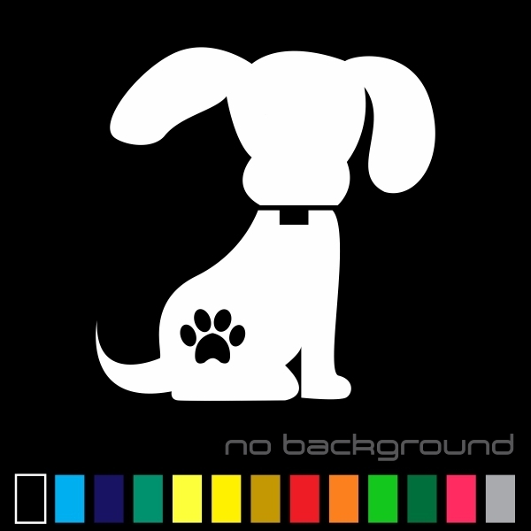 Dog Sticker Vinyl Decal – Puppy Silhouette Animal Pet Paw Car Window Wall Decor