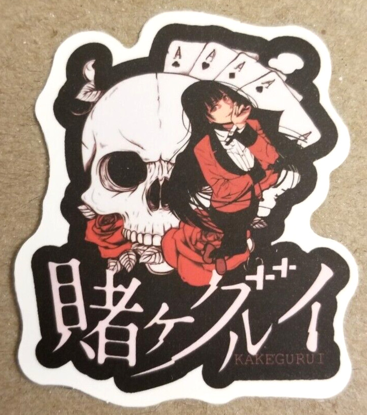 Casino Girl Sticker Skull Blackjack Poker Black Jack Cards Halloween Anime Manga