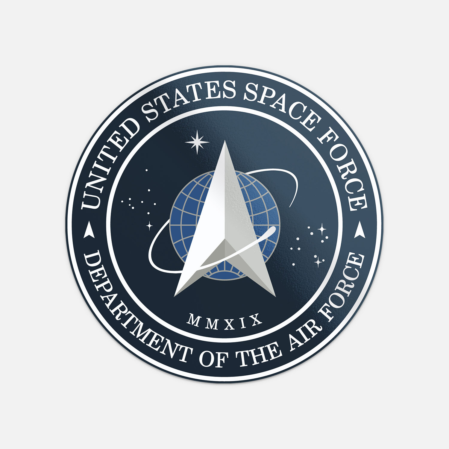 American Official Round Us Space Force Logo Vinyl Sticker Decal