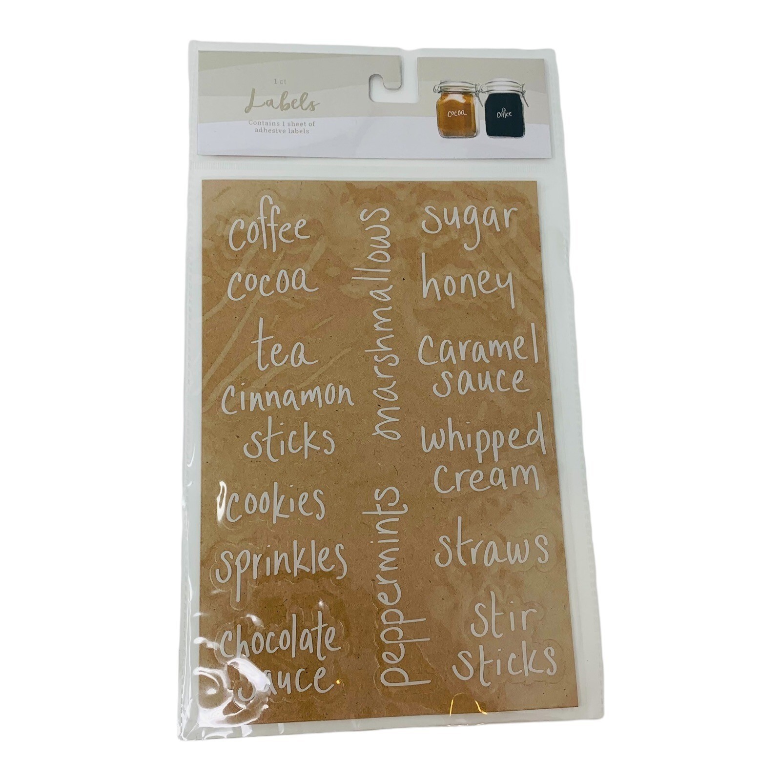 White Pantry Decals Labels Container Organizing Kitchen Food Storage Container