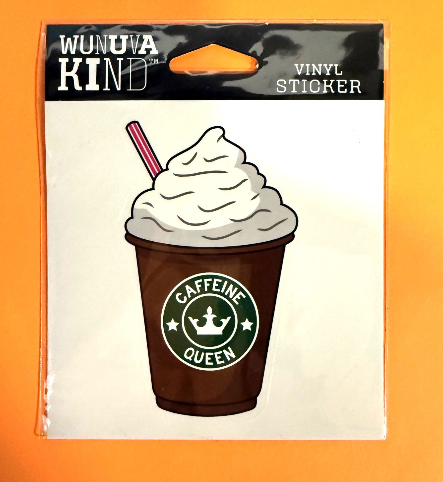 CAFFEINE QUEEN COFFEE STARBUCKS DIE CUT 4" VINYL DECAL STICKER FREE SHIP
