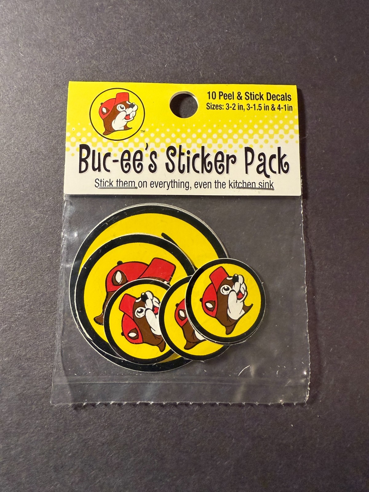 Buc-ee's Classic Beaver Logo 10 Peel & Stick Decals Sticker