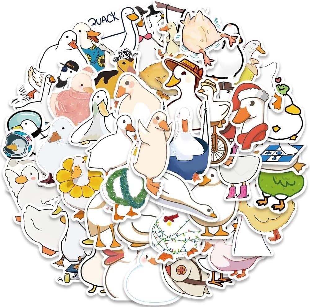 Cute Duck Stickers for Kids Teens Adults, Funny Cartoon Duck Stickers for Scr…