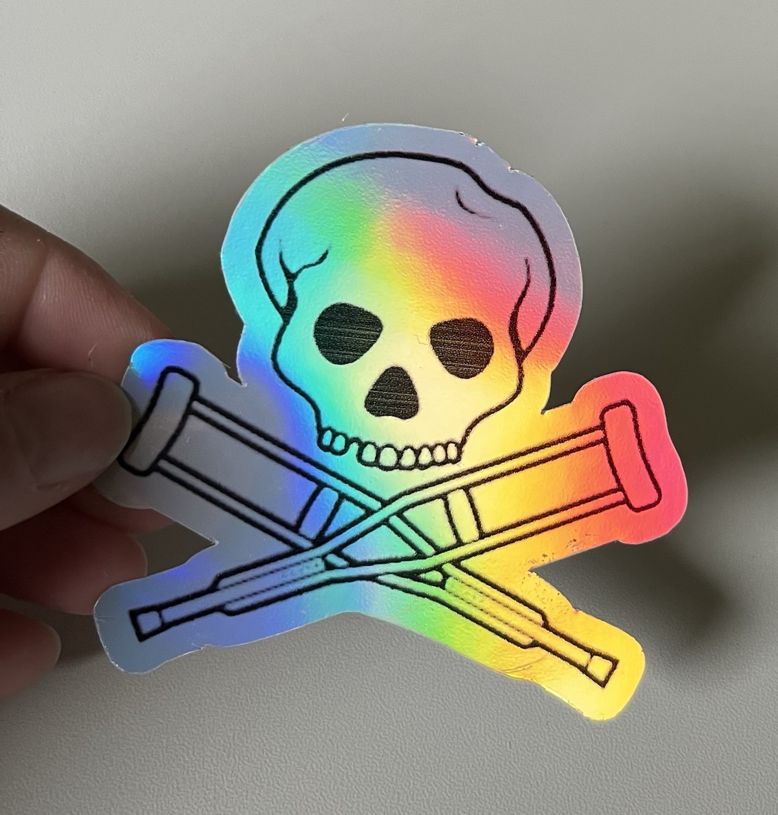 Jackass Skull Logo 3 Inch Waterproof Holographic Vinyl Sticker