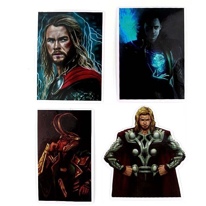 THOR & LOKI Stickers ~AVENGERS~ Vinyl Waterproof Laptop Skateboard Guitar Decals