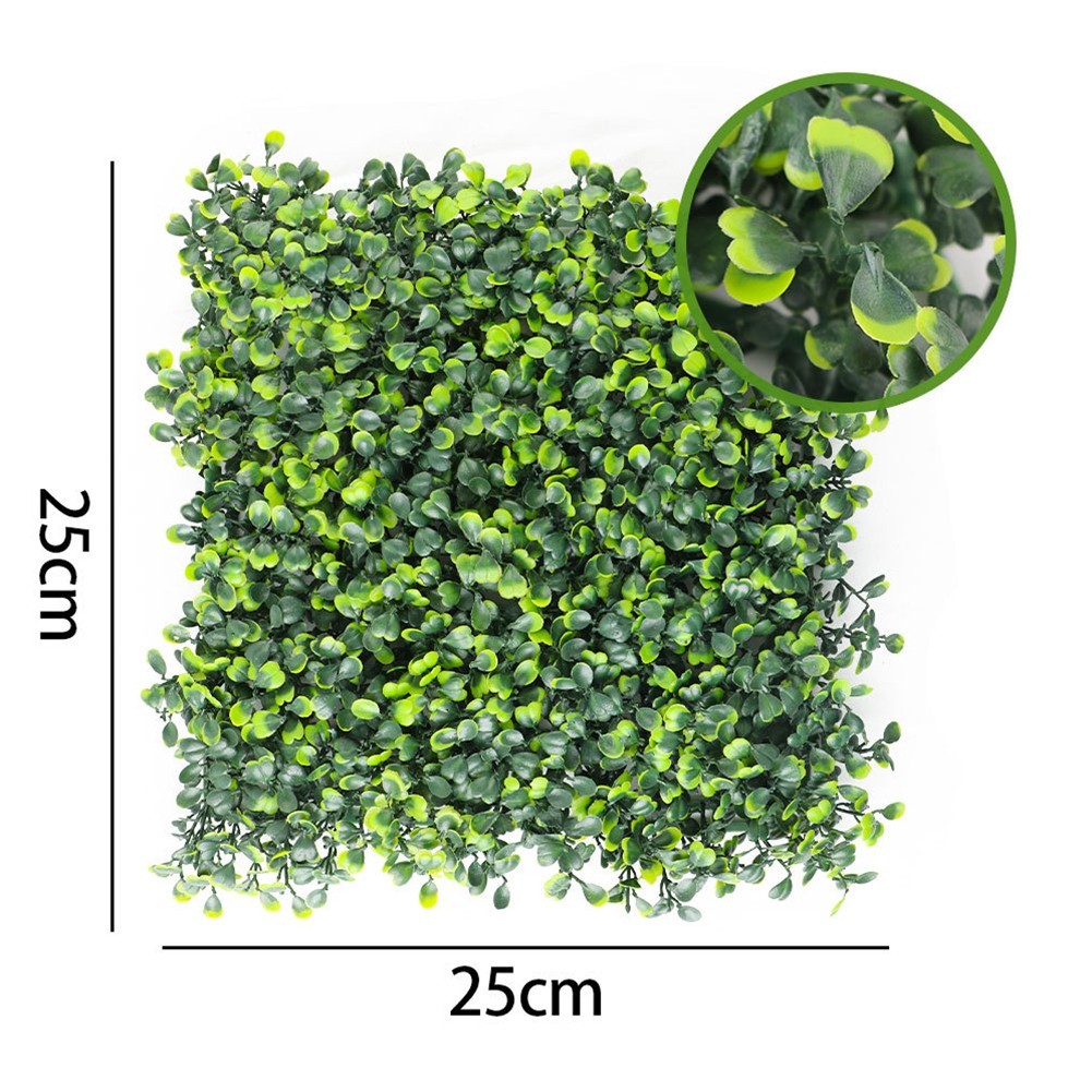 5 Pcs Artificial Green Wall Panels 25x25cm for Indoor and Outdoor Decoration