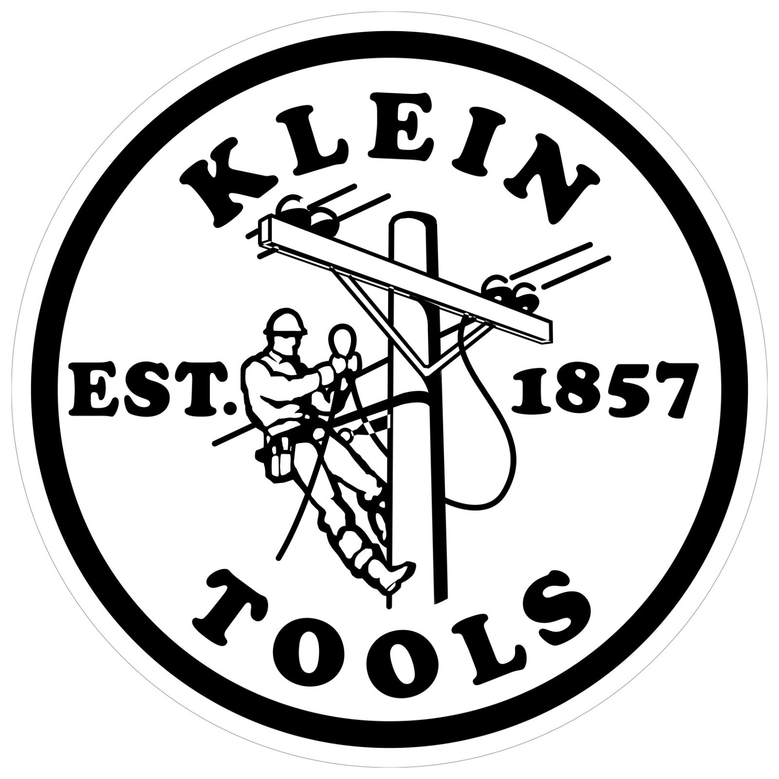 Klein Tools Decal Sticker Electrician Journeyman/ LINEMAN Sizes 3", 5", 7" ROUND