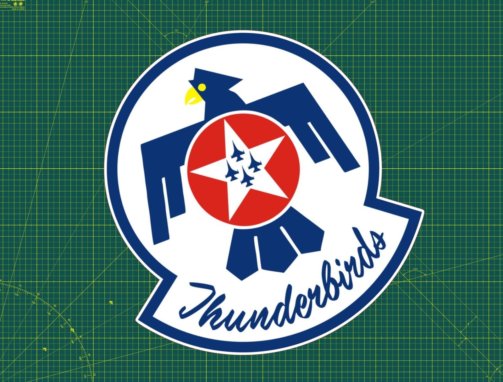Thunderbirds Water Proof UV Safe Glossy Vinyl Sticker Naval Aviation Air Force
