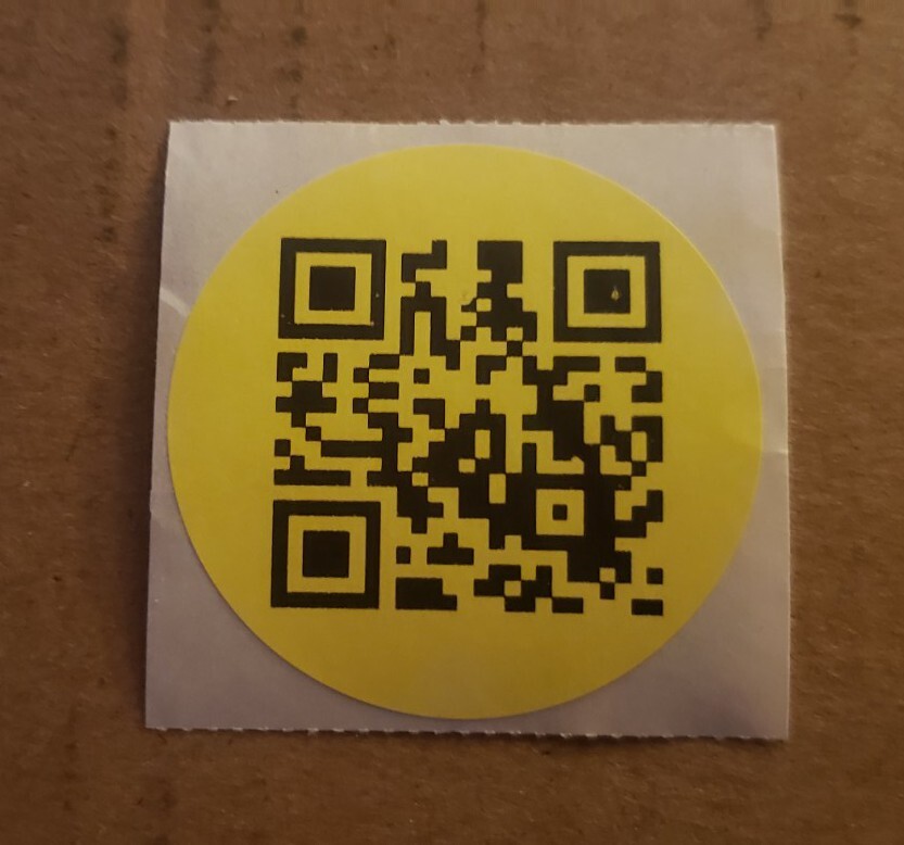 25 Yellow Rick Roll Joke Video QR Code Labels/Stickers