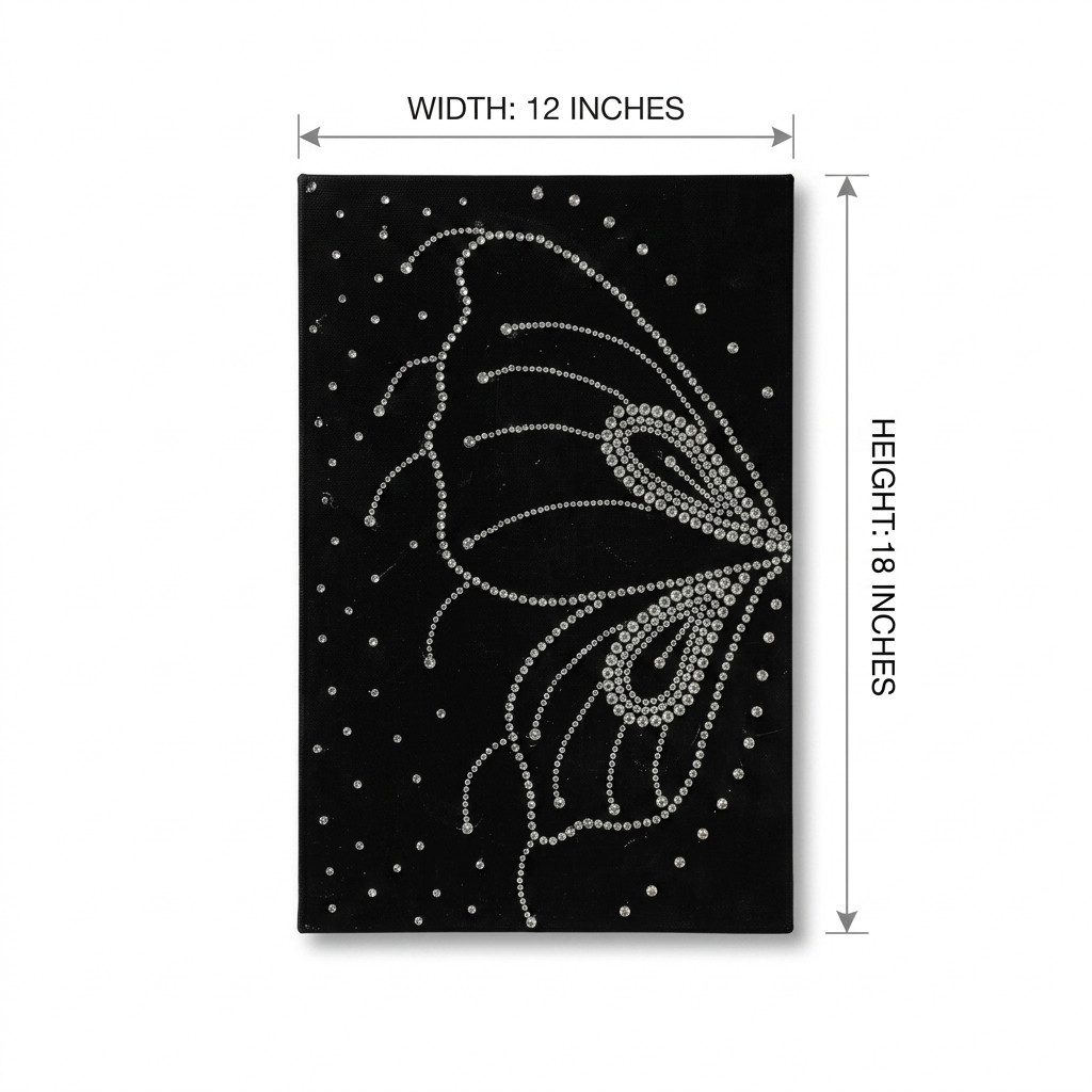 Handmade Pearl Butterfly Wall Art – 3D Beaded Mosaic Decor on Wood – Handcrafted