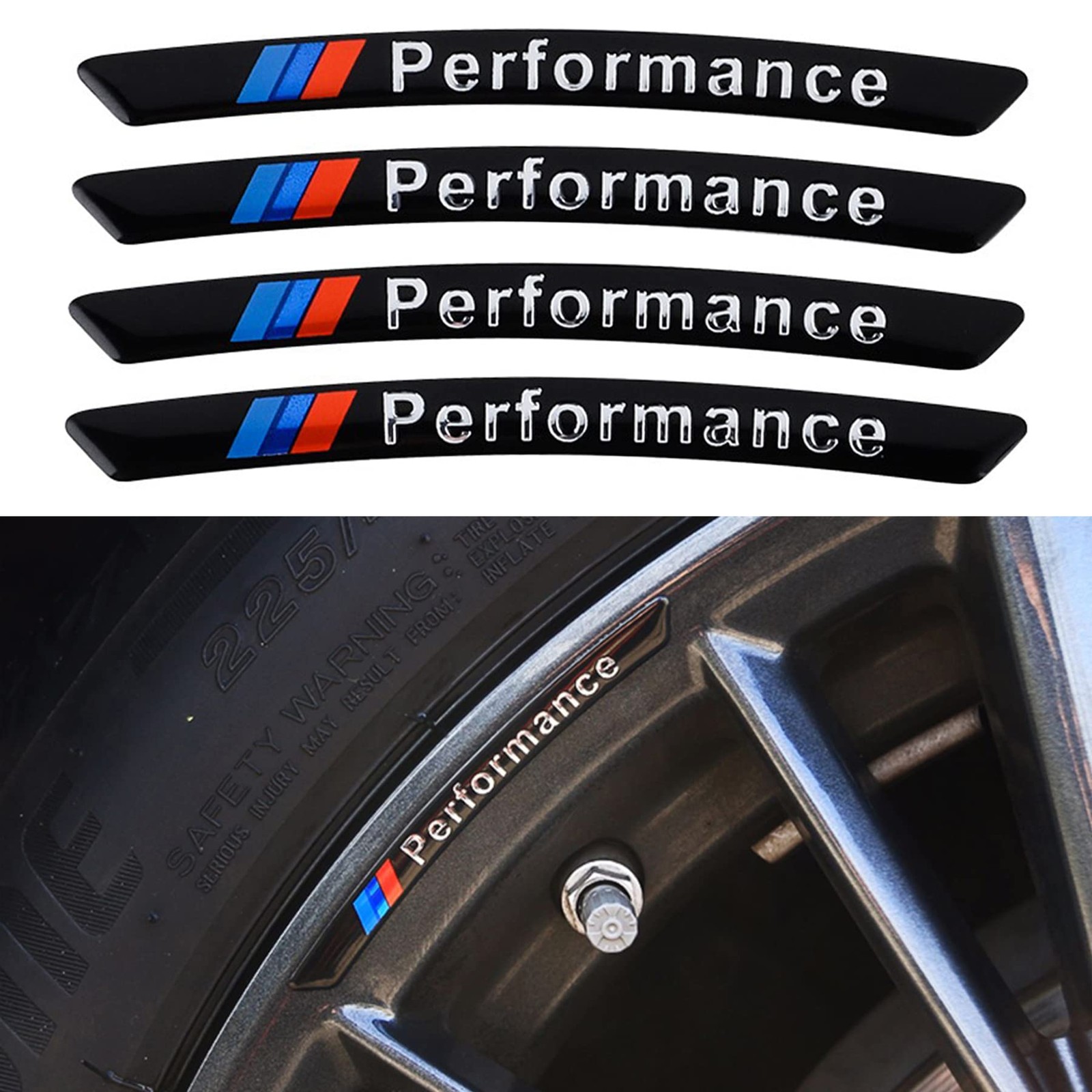 Wheel Stickers Compatible with 1 2 3 4 5 6 7 Series x1 x2 x3 x4 x5 x6 x7 (Bla…