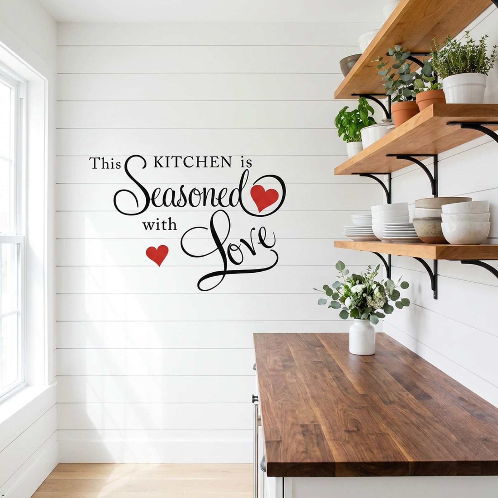 Picniva This Kitchen is Seasoned with Love Sticker Wall Decals Home Art Decor