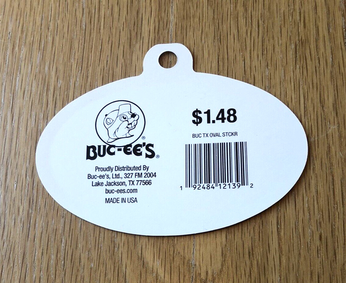 Buc-ee's Sticker Advertising Logo – Logo, TX – Texas 2.75 x 4.25 Oval
