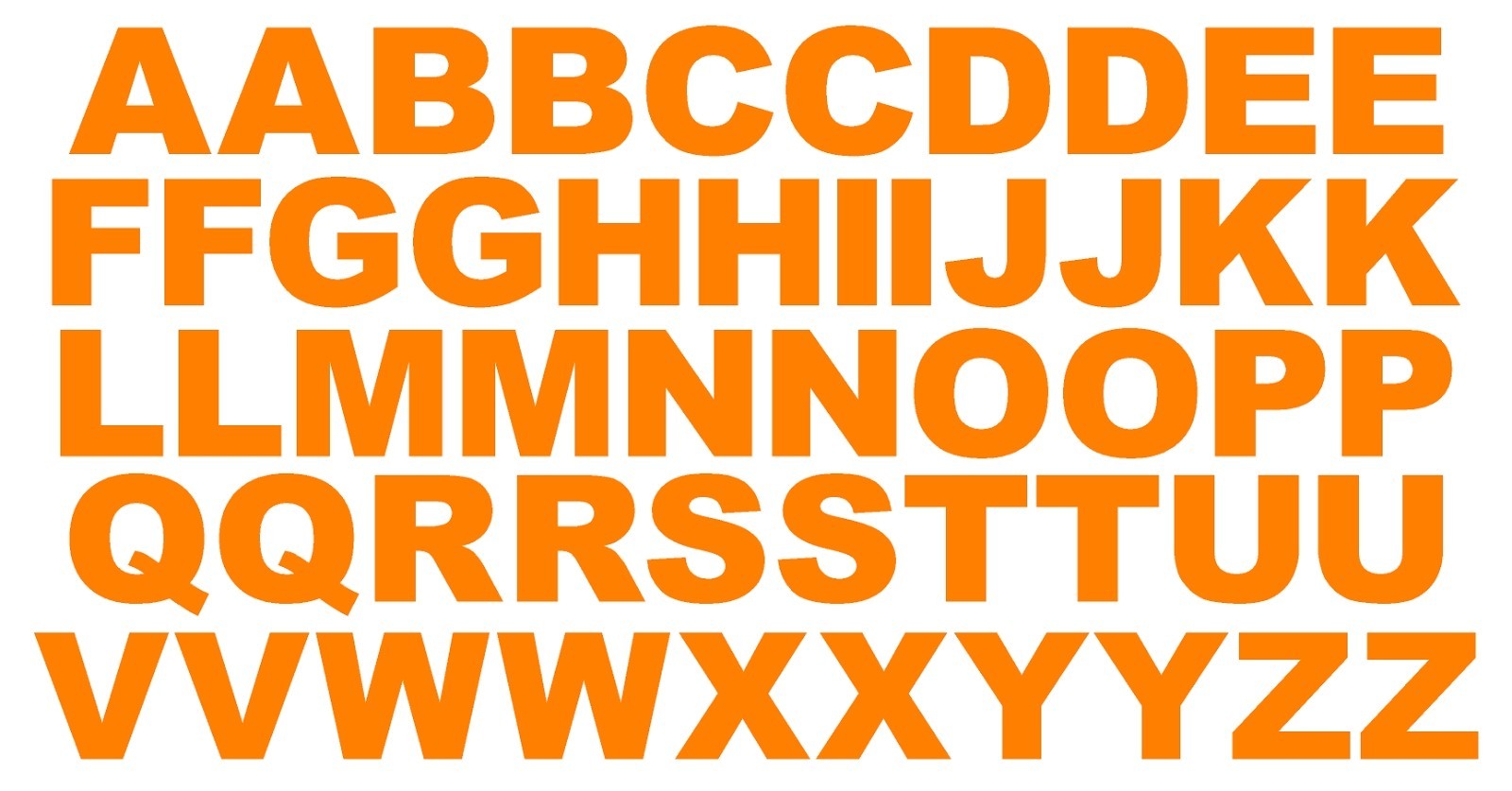 A B C Lettering Alphabet Die Cut Vinyl Decals Waterproof Many Colors and Sizes