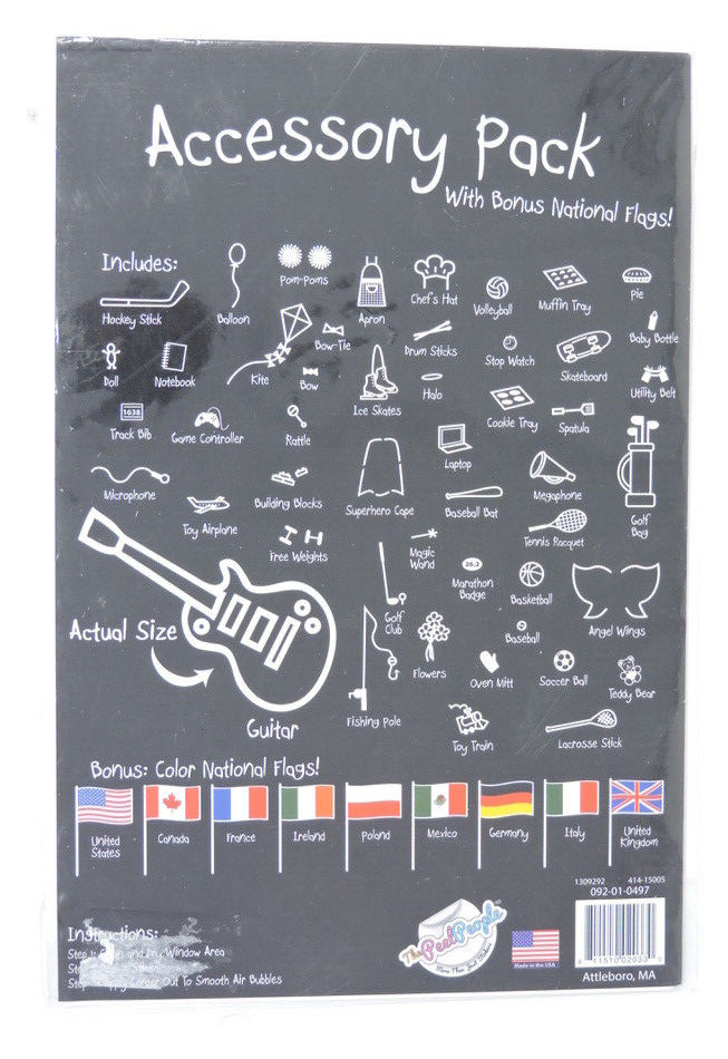 The Peel People Stick Figure Car Window Decals Accessory Family Pack 59 Stickers