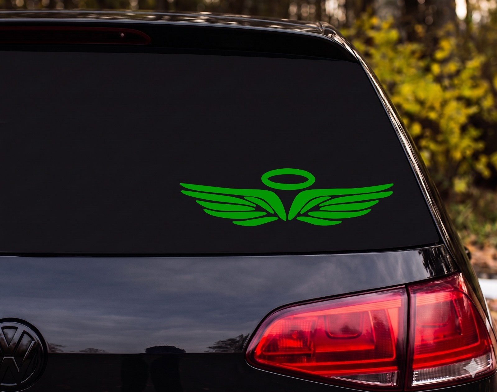 Angel Wings With Halo Die Cut Vinyl Decal Custom Car Wall | Memorial Gift