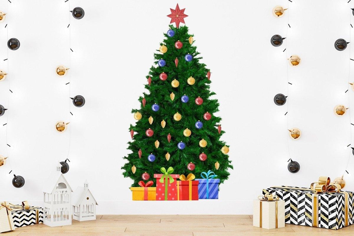 Christmas Pine Wall Decal – Festive Holiday Wall Sticker – Tree Design