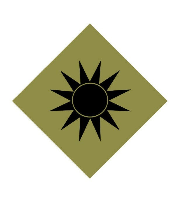 40th Infantry Division Vinyl Window Decal/Sticker Olive/Black