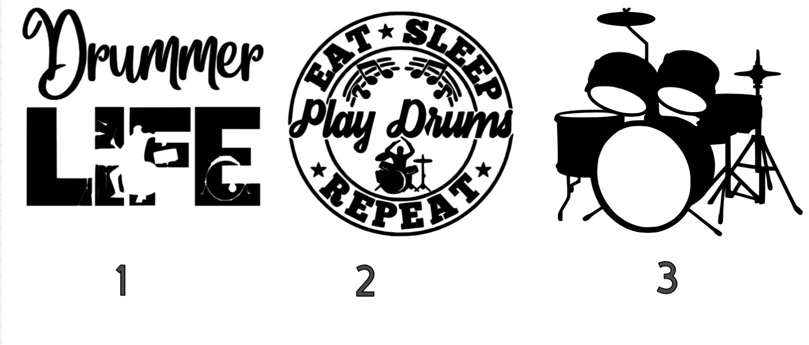 Drummer Vinyl Decal (read description)