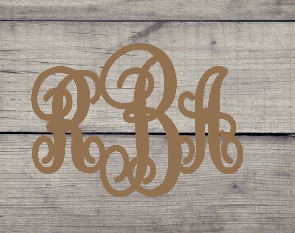 Script Monogram- Great gift idea for Yeti, Cellphones, Auto, Laptop