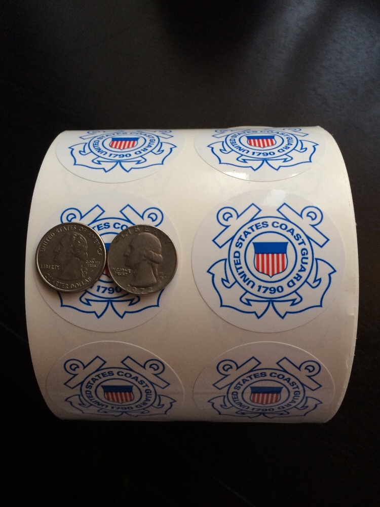 Round Coast Guard Sticker