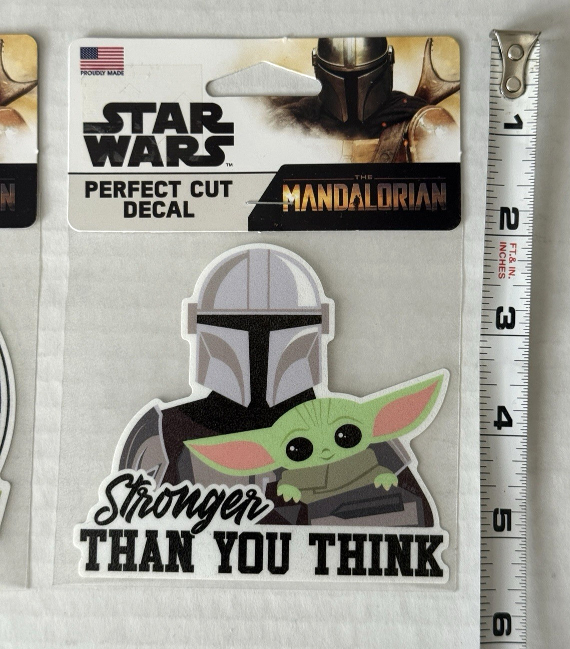 Set of 2 Perfect Cut Decals Star Wars Yoda – The Mandalorian By Wincraft 4 X 4