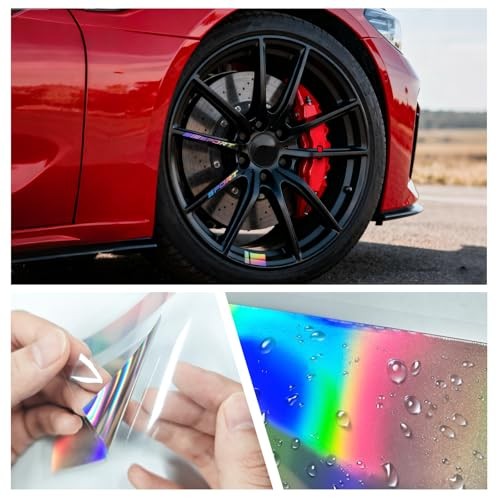 16PCS Wheel Rim Decal Sticker for 18-21 Inch Wheels, Reflective Car Stickers