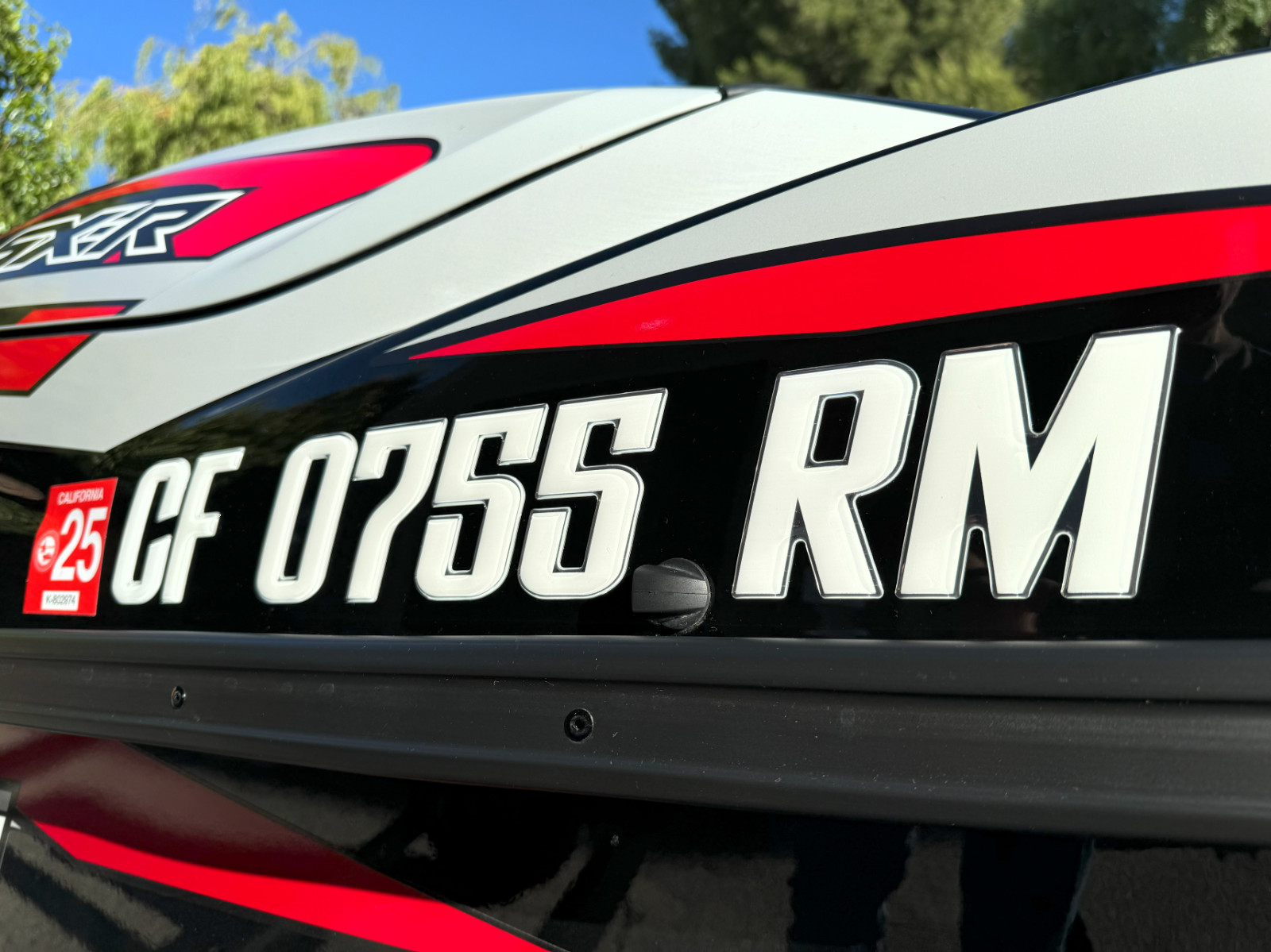 White Raised Domed Registration Numbers for Boat & Jet Ski