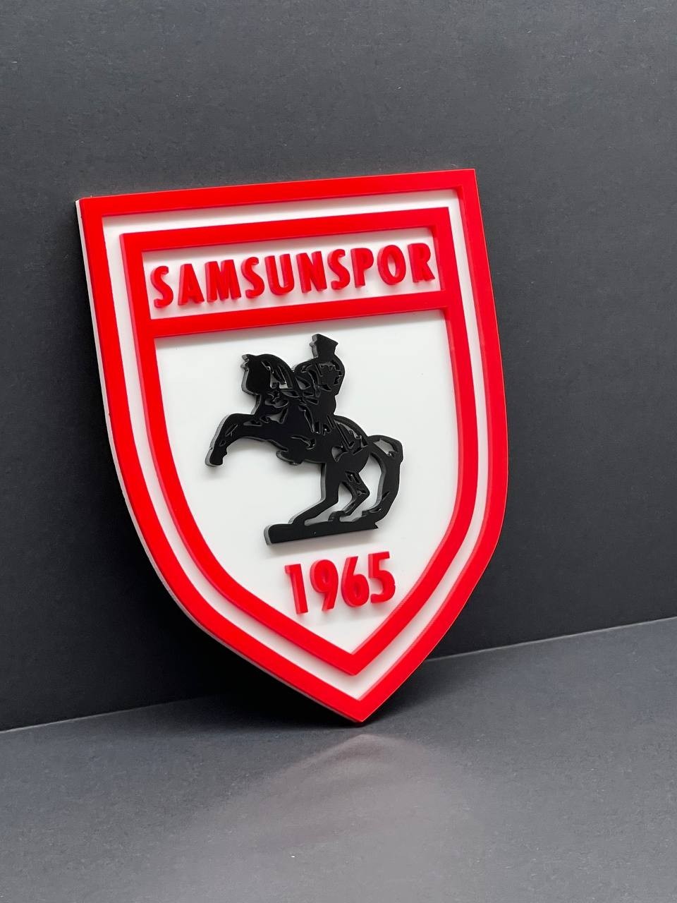 Custom LOGO company Emblem – Acrylic Car Badge w/ Your Text MULTICOLOR