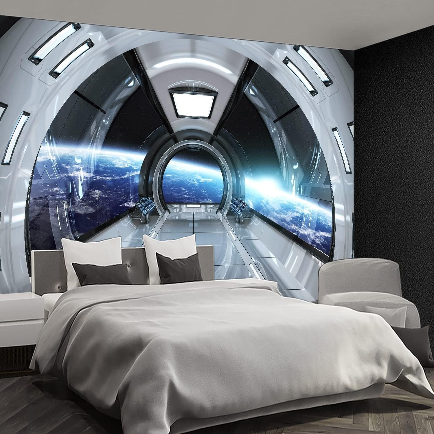 Space Ship 3D Space Wallpaper Bedroom Extra Large Wall Mural Living Room